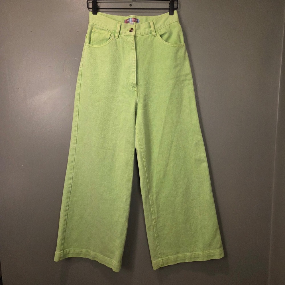 Urban Outfitters Women's 100% Cotton Wide Leg Jeans Size 27 Green